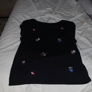 black flower top